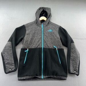 The North Face Jacket Boys Size XL Grey Black Full Zip Outerwear Hoodie